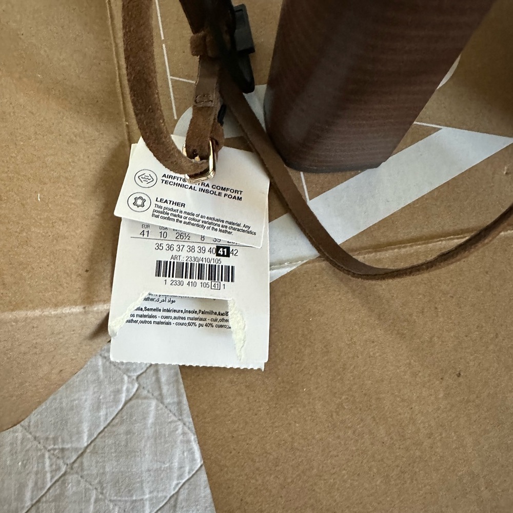 NWT Zara Women's Brown Suede Sandals - Picture 5 of 5